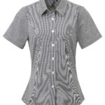 Women's Microcheck (Gingham) short sleeve cotton shirt