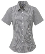 Women's Microcheck (Gingham) short sleeve cotton shirt