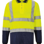 Two-tone long sleeve polo (S279)