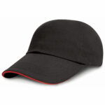 Junior low-profile heavy brushed cotton cap with sandwich peak
