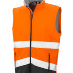Printable safety softshell gilet