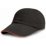 Brushed coton printers/embroiderers cap with sandwich peak