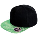 Bronx glitter flat peak snapback cap