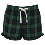 Women's tartan frill shorts