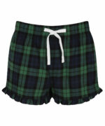 Women's tartan frill shorts