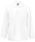 Kids long sleeve 65/35 polo - Image 3