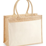 Cotton pocket jute shopper
