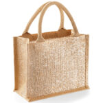 Shimmer jute mini gift bag