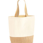 Jute base canvas shopper