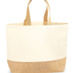 Jute base canvas tote XL