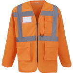 Hi-vis executive long sleeve waistcoat (HVJ800)