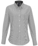 Women's cotton-rich Oxford stripes blouse - Image 2