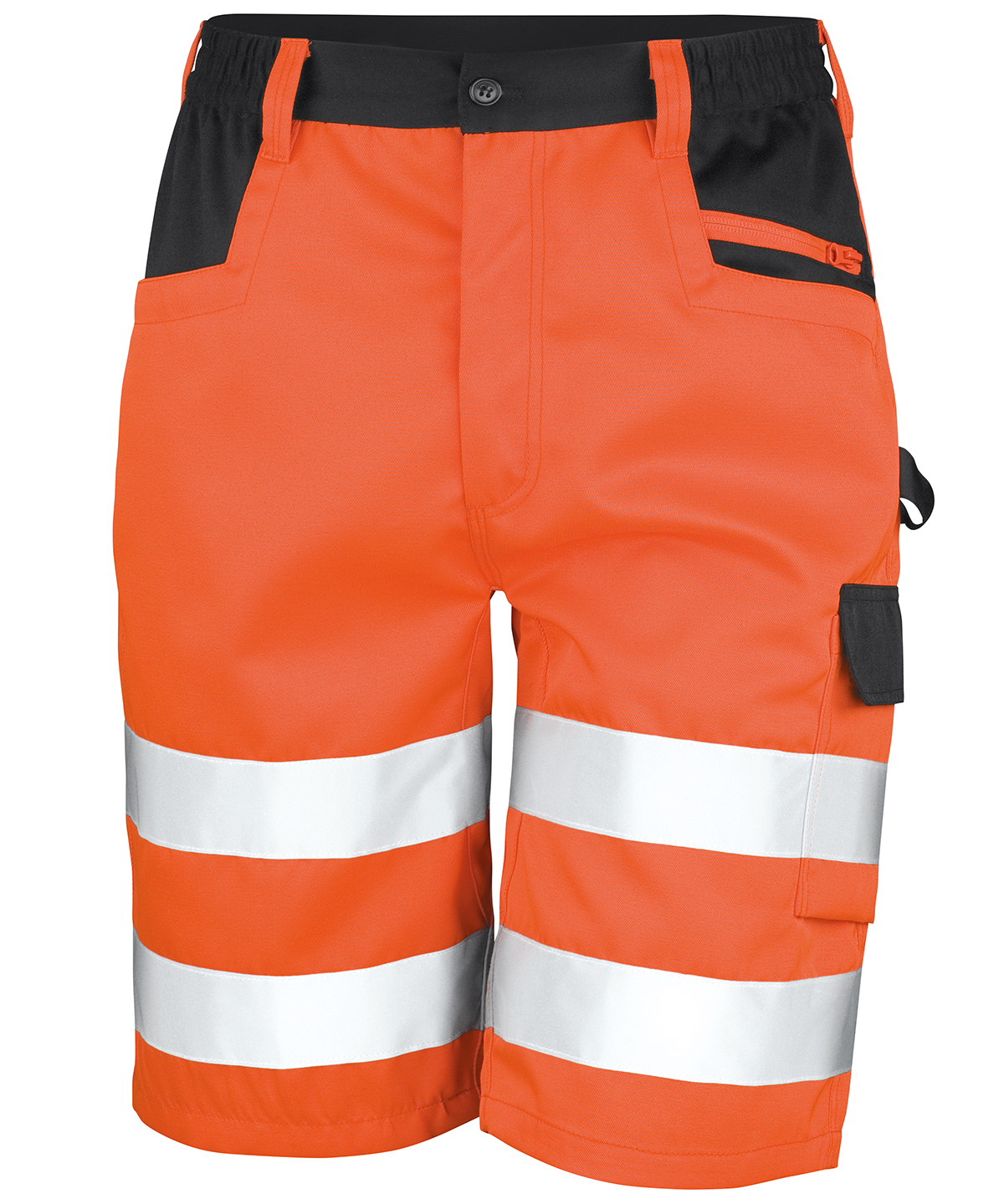 R328X_front_flo_orange.jpg Safety cargo shorts - Image 1