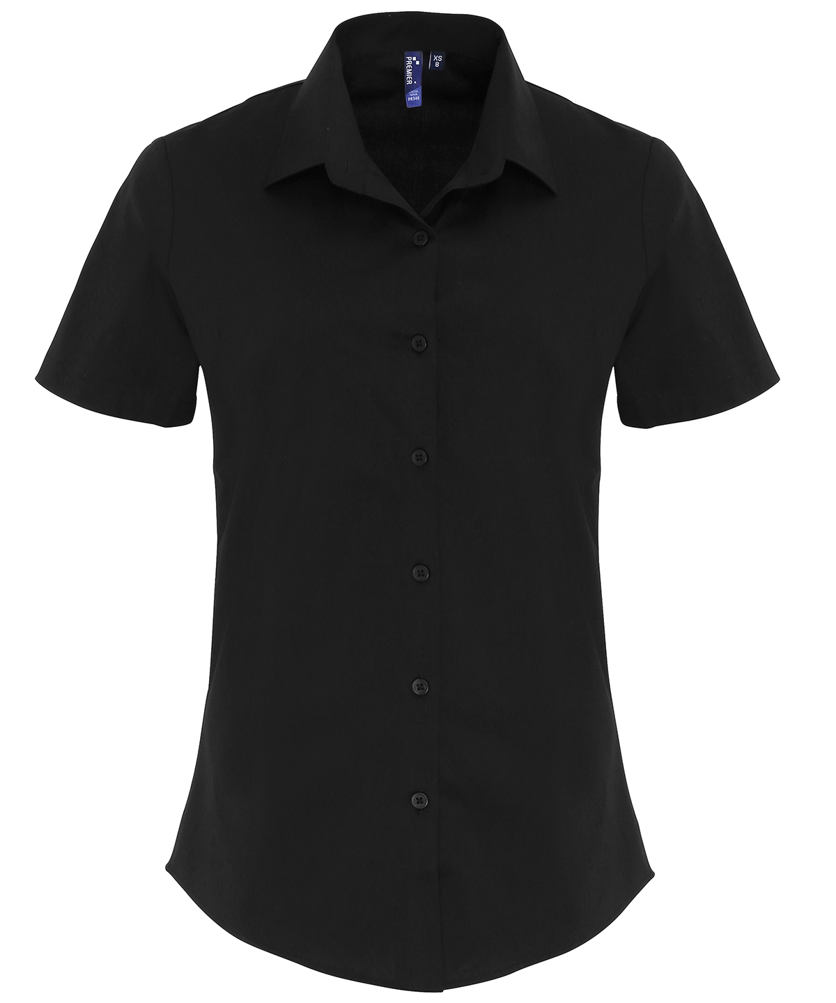 5c73eb7c0d4a323ade000060136c54d6 Women's stretch fit cotton poplin short sleeve blouse - Image 1