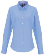 Women's cotton-rich Oxford stripes blouse
