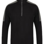 ¼ zip mid-layer with contrast panelling