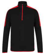 ¼ zip mid-layer with contrast panelling - Image 2