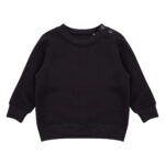 Crew neck sweatshirt with shoulder poppers