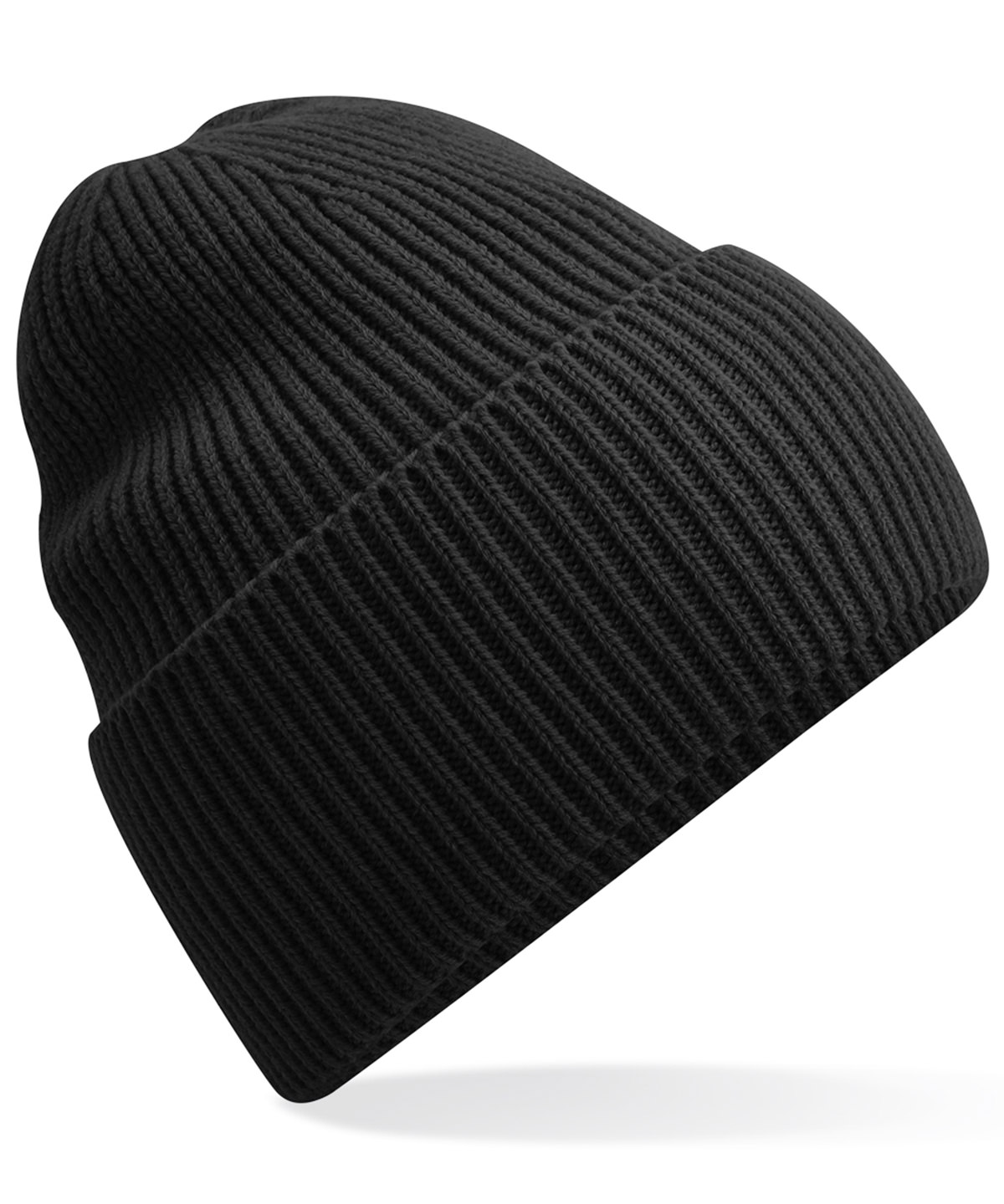 B384R_Black_FT Oversized cuffed beanie - Image 1