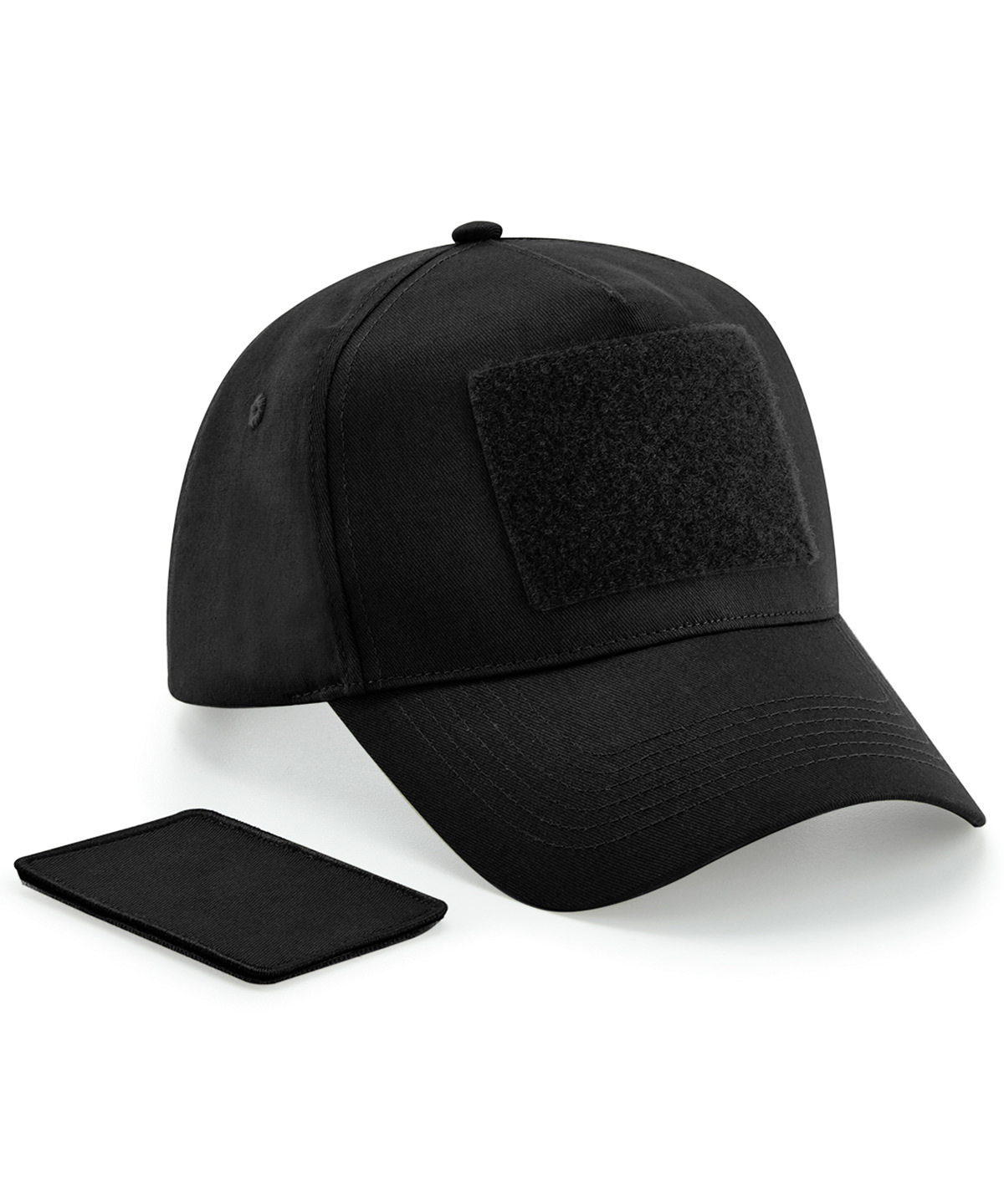 BC638_Black_FT Removable patch 5-panel cap - Image 1