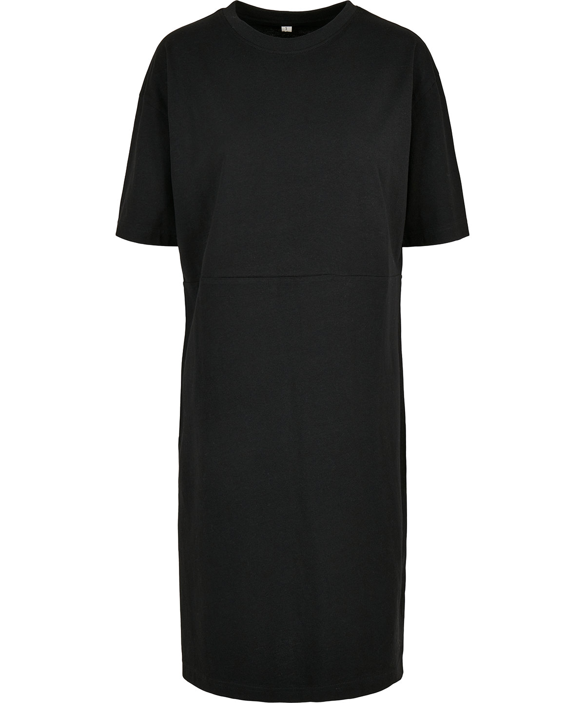BY181_Black_FT Women's organic oversizes slit tee dress - Image 1