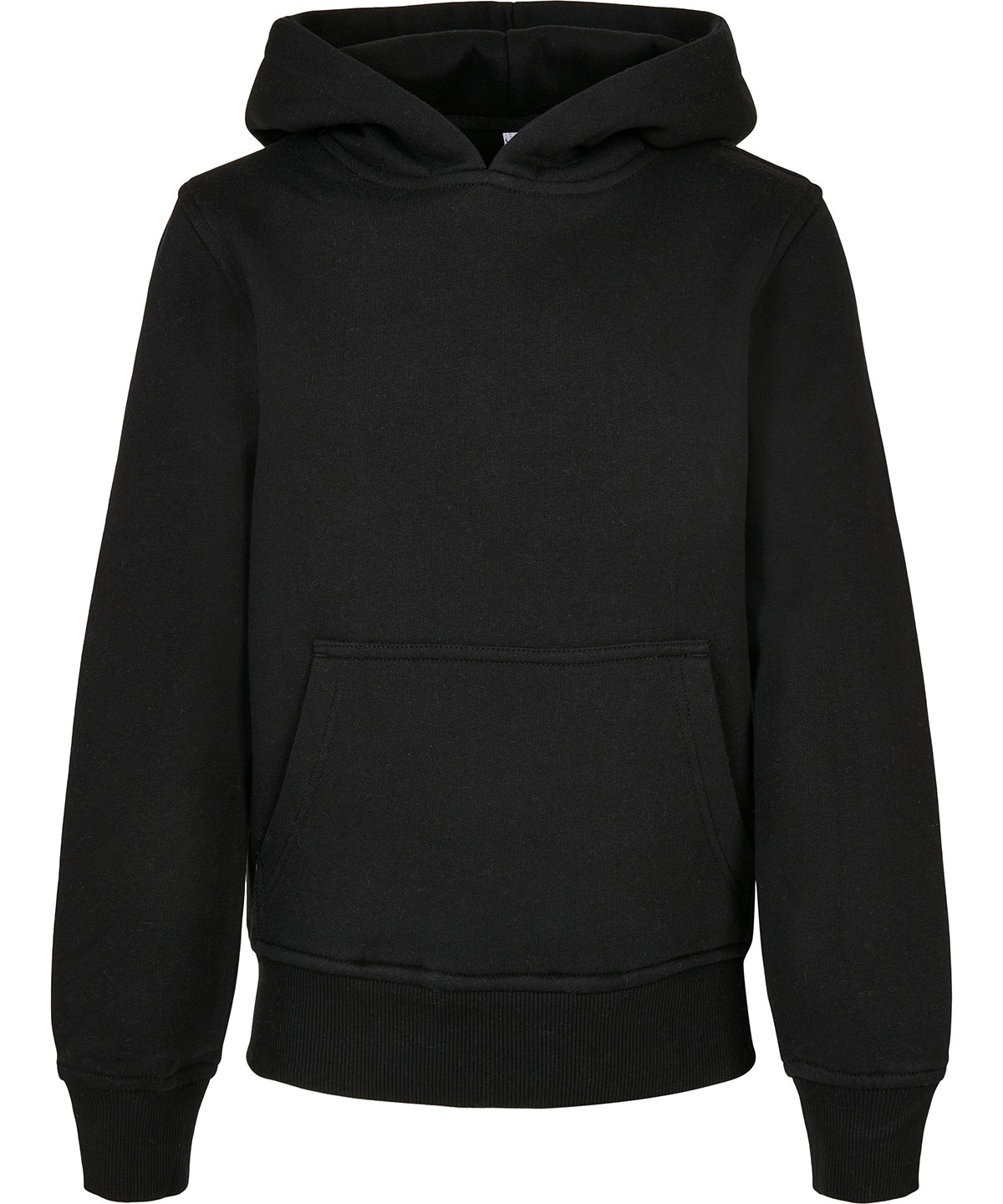BY185_Black_FT Organic kids basic hoodie - Image 1