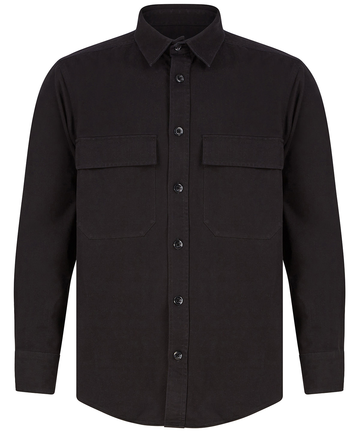 FR054_Black_FT Drill overshirt - Image 1