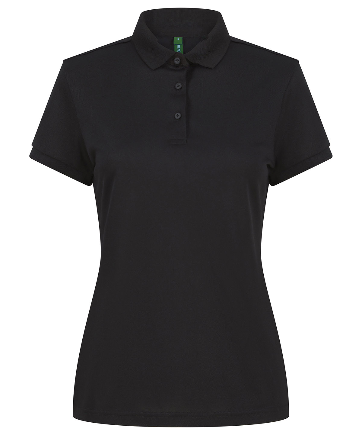 HB466_Black_FT Women’s recycled polyester polo shirt - Image 1