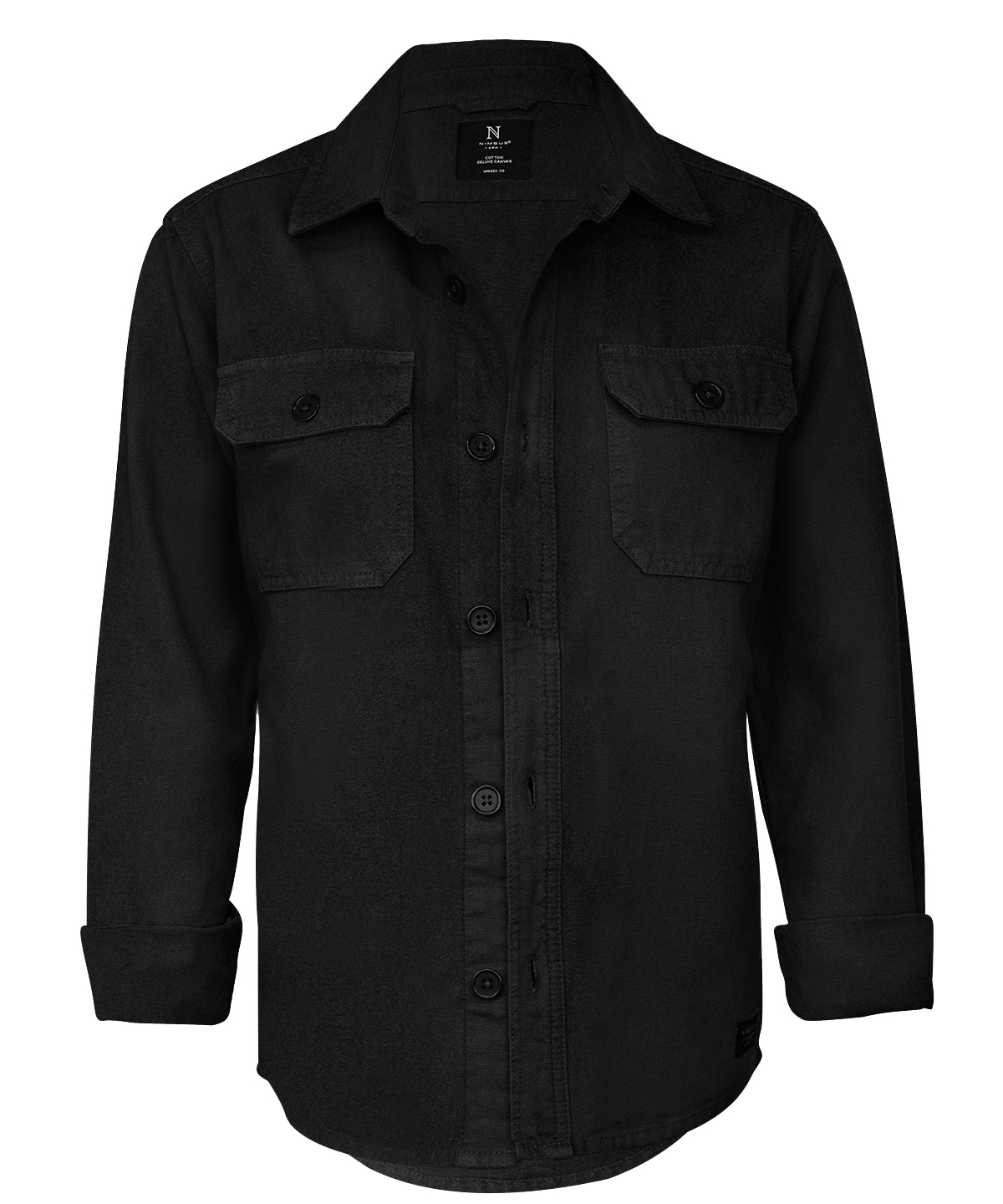 NB118_Black_FT Napa unisex – versatile overshirt - Image 1