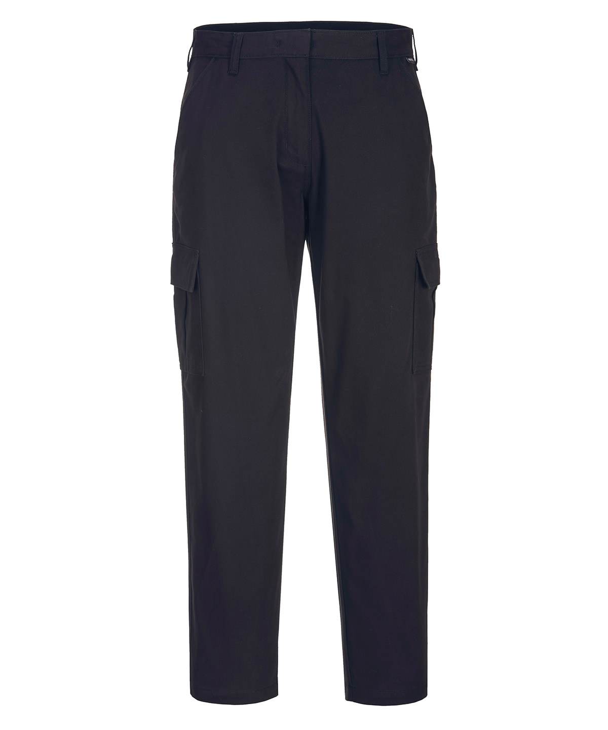 PW359_Black_FT Women's stretch cargo trousers (S233) slim fit - Image 1