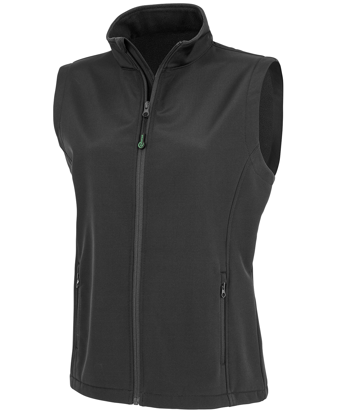 R902F_Black_FT Women's recycled 2-layer printable softshell bodywarmer - Image 1