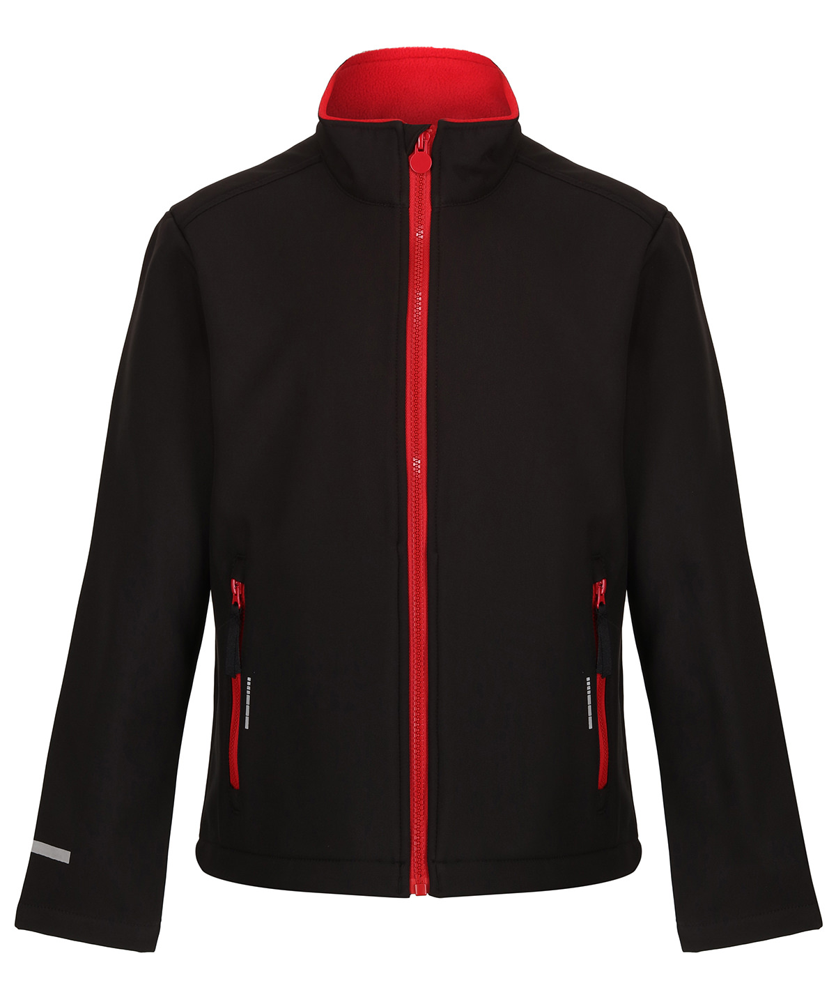 RG332_Black_ClassicRed_FT Kids Ablaze softshell jacket - Image 1