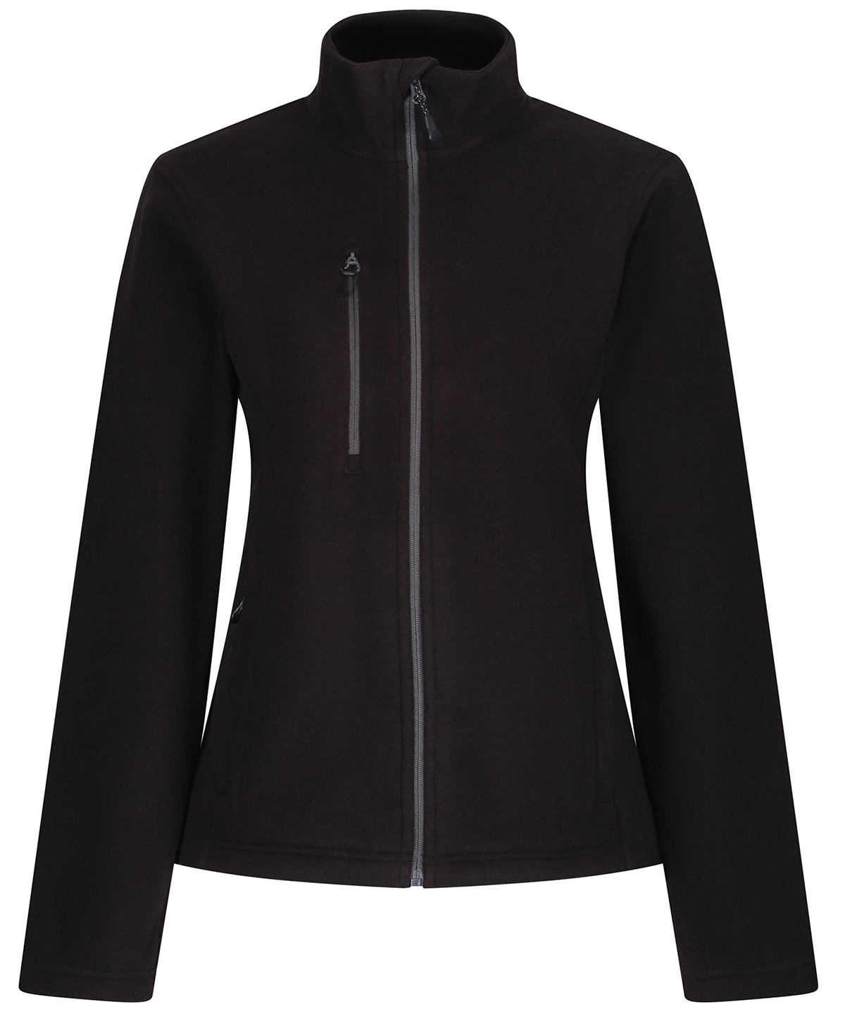 RG361_Black_FT Women's Honestly made recycled full zip fleece - Image 1