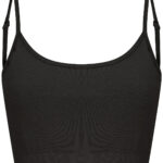 Women's sustainable fashion cropped cami top with adjustable straps