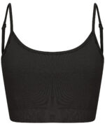 Women's sustainable fashion cropped cami top with adjustable straps