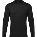 Men's TriDri® recycled long sleeve brushed back ¼ zip