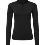 Women's TriDri® recycled long sleeve brushed back ¼ zip