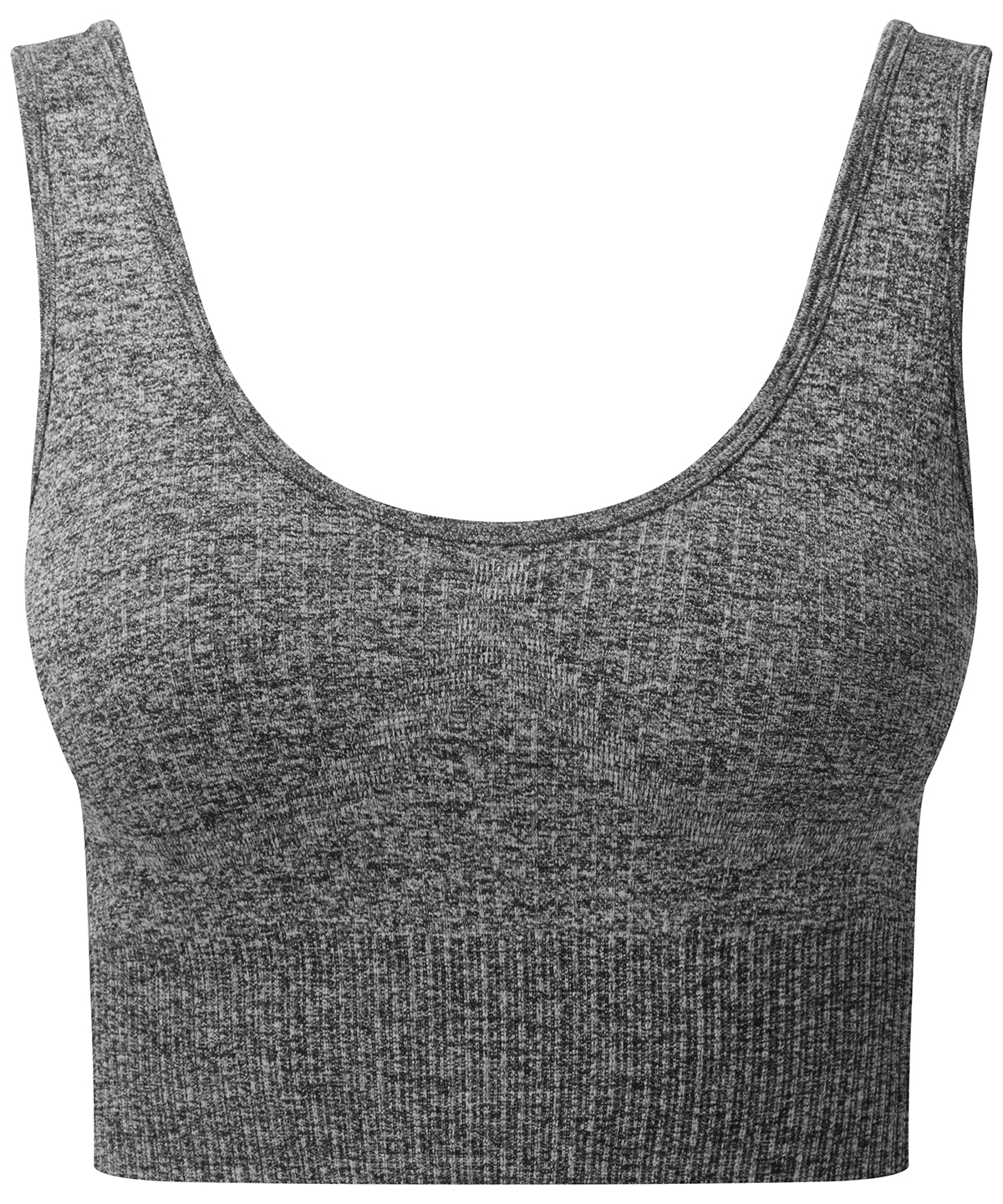 TR213_BlackMelange_FT TridriĀ® ribbed seamless multi-sport bra - Image 1