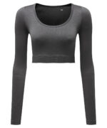 Women's TriDri® ribbed seamless 3D fit" crop top" - Image 2