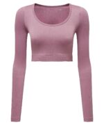 Women's TriDri® ribbed seamless 3D fit" crop top" - Image 3