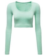Women's TriDri® ribbed seamless 3D fit" crop top" - Image 5