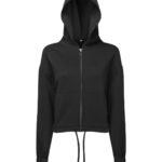 Women's TriDri® recycled cropped oversize full-zip hoodie