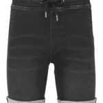 Men’s denim drawstring shorts