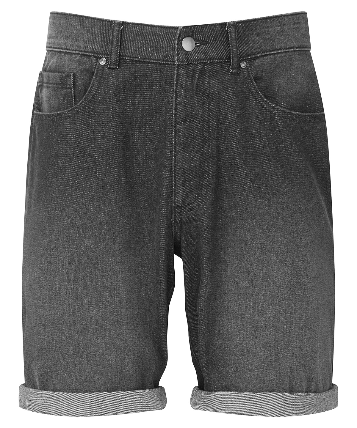 WB908_BlackDenim_FT Men’s denim shorts - Image 1