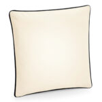 Fairtrade cotton piped cushion cover