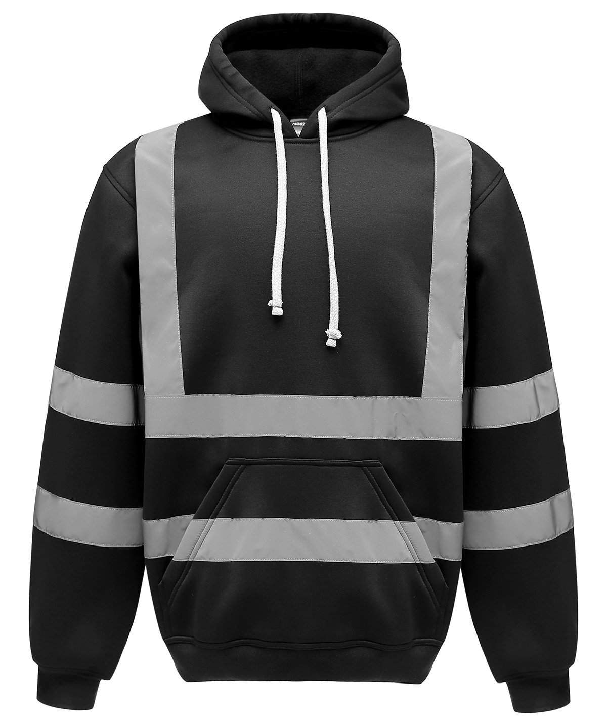 YK032_Black_FT Hi-vis pull-over hoodie (HVK05) - Image 1