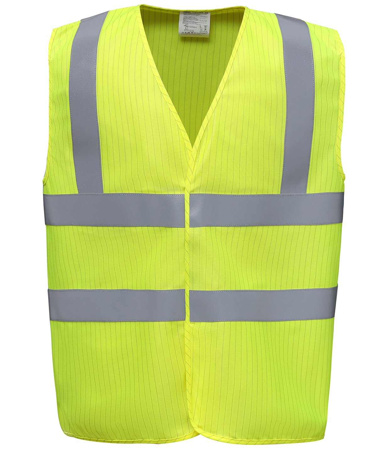YK075_Yellow_FT Hi-vis flame-retardant anti-static waistcoat (HVW100ASFR) - Image 1