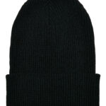 Recycled yarn ribbed knit beanie (1504RY)