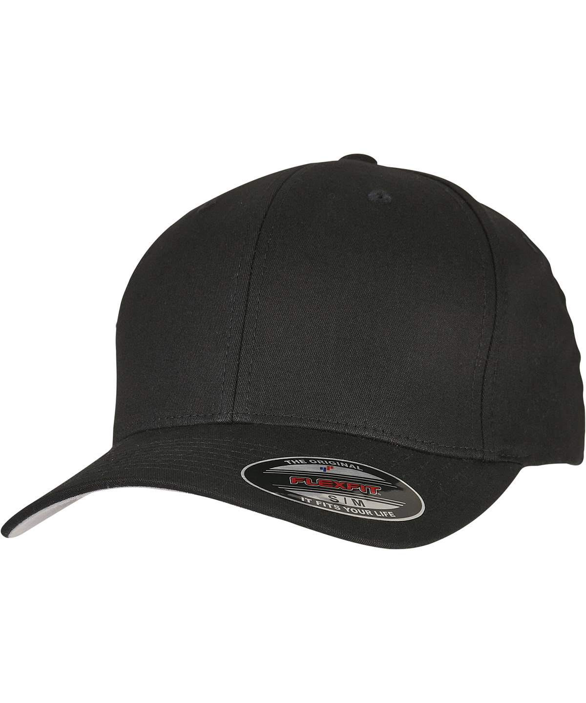 YP195_Black_FT V-Flexfit® cotton twill cap (5001) - Image 1