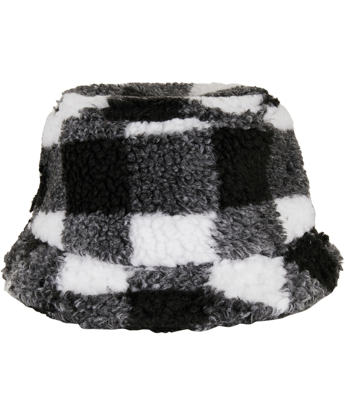 YP205_White_Black_FT Sherpa check bucket hat (5003SC) - Image 1